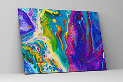 Obraz Miešanie farieb Fluid art 2034